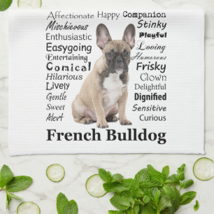 Frenchie Traits Kitchen Towel Theedoek