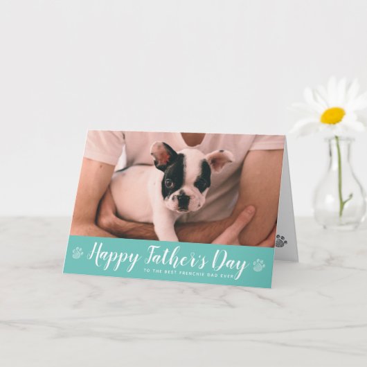 Frenchie Vaderdag | Frenchie Dog Dad Kaart (Kleine Plant)