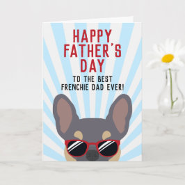Frenchie Vaderdag Lila en Tan French Bulldog Kaart