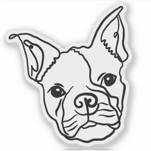 Frenchie Vibes Sticker (Voorkant)