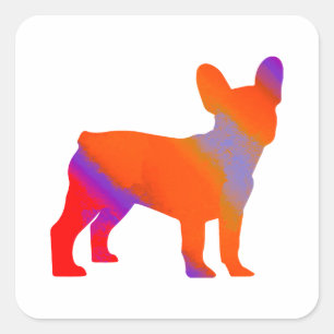 Frenchie Vierkante Sticker