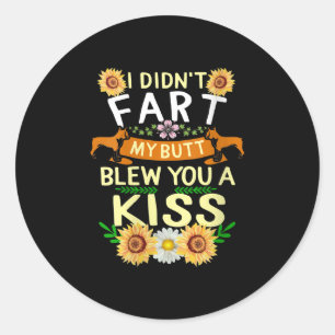 Frenchie was niet gek maar Kiss Dog mama Ronde Sticker