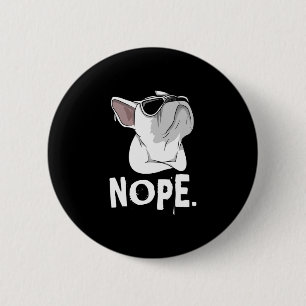 Frenchie Witte Franse Bulldog Ronde Button 5,7 Cm
