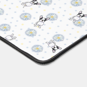 Frenchies en Daisies Art Desk Mat
