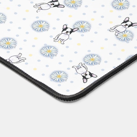 Frenchies en Daisies Art Desk Mat (Hoek)