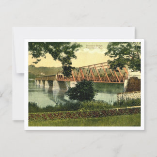 Frenchtown NJ Delaware River Bridge jaren 1910 Briefkaart