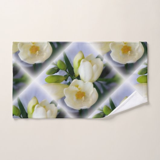 frénésie jaune blanc (Serviette à main)