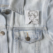 Frenologie Vierkante Button 5,1 Cm (In situ)