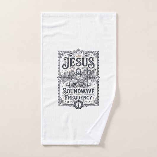 Fréquence d'onde sonore de Jésus Fréquence d'onde (Serviette à main)