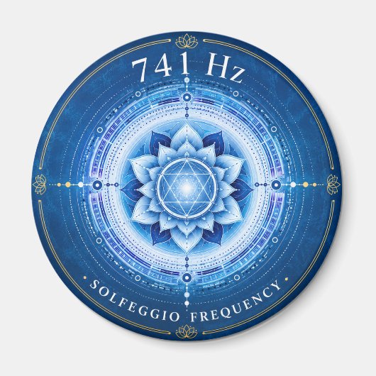 Fréquence Solfeggio 741 Hz Aimant (Devant)