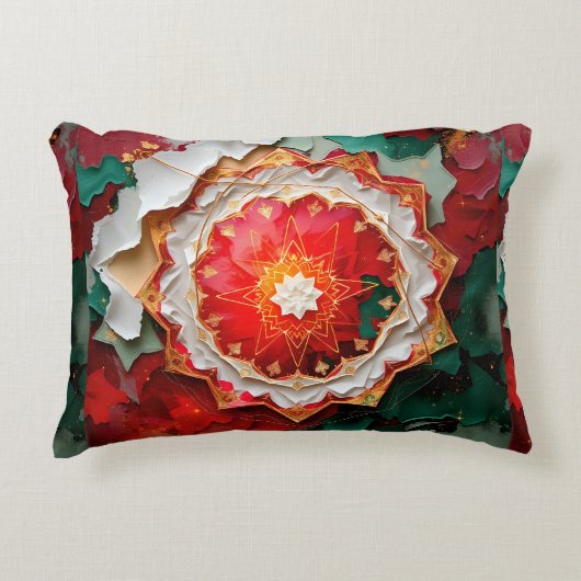 Frequency Abstract Christmas Festive Sovereignty  Accent Kussen (Voorkant)