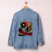 Frequency Serpent – Abstract Energy Compact Mirror Denim Jacket (Hangar)