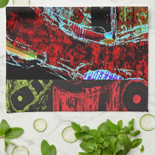 Frequency Serpent – Abstract Energy Compact Mirror Theedoek (Gevouwen)