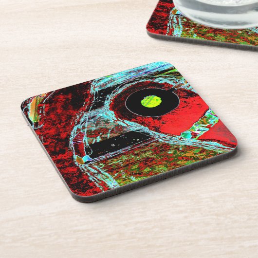Frequency Serpent – Abstract  Hard Plastic Coaster Bier Onderzetter (Linkerzijde)