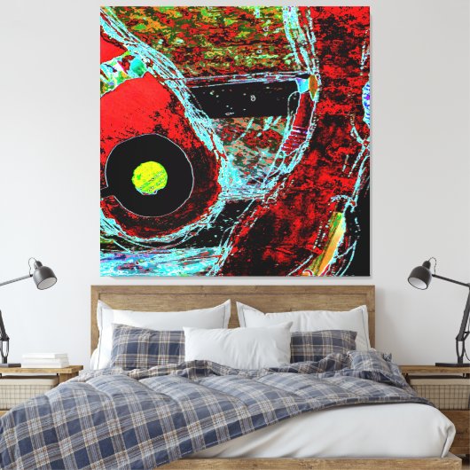 Frequency Serpent  Abstract Stretched Canvas Print (Insitu (Slaapkamer))