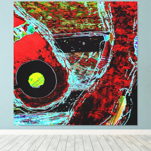 Frequency Serpent  Abstract Stretched Canvas Print (Insitu (Houten vloer))