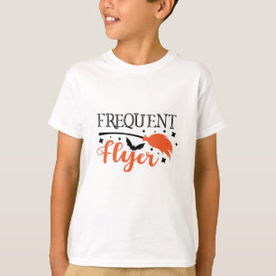 Frequent Flyer Funny Halloween Slogan T-shirt