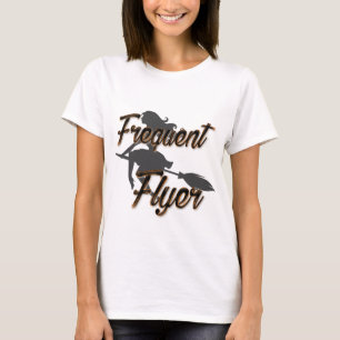 Frequent Flyer Halloween-witteontwerp T-shirt