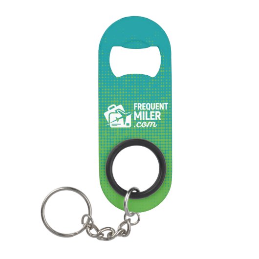 Frequent miler Sleutelhanger Mini Flessenopener (Voorkant)