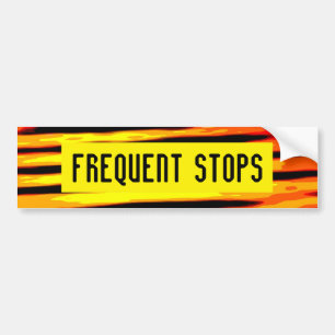 FREQUENT STOPS-bumpersticker Bumpersticker