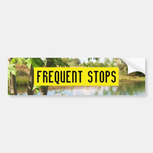 FREQUENT STOPS-bumpersticker Bumpersticker (Voorkant)