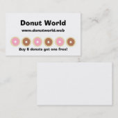 "Frequent Visitor" (6 Donuts) Loyalty-kaarten Klantenkaartje (Voorkant / Achterkant)