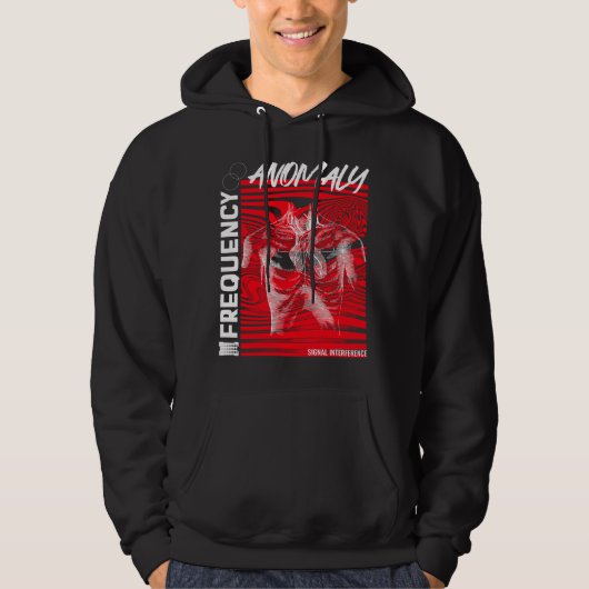Frequentie Anomaly Science Abstracte Streetslijtag Hoodie (Voorkant)