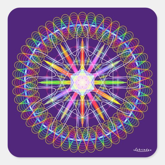 Frequentie + Intent = Healing Vierkante Sticker (Voorkant)