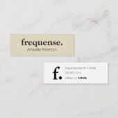 Frequentie. Mini Visitekaartje (Voorkant / Achterkant)