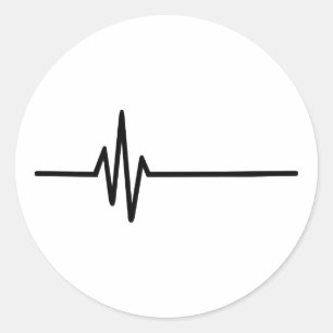 Frequentiepuls hartslag ronde sticker