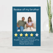 Frère anniversaire drôle faux avis carte photo (Devant)