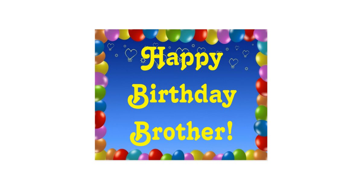 Frere De Joyeux Anniversaire De Carte Postale Zazzle Be