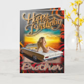 frère de la carte d'anniversaire (Fleur jaune)