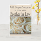 Frère de la perte de droit Carte rose de sympathie (Fleur jaune)