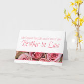 Frère de la perte de droit Carte rose de sympathie (Fleur jaune)