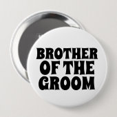 FRÈRE DU GROOM rond BOUTON BADGE (Devant & derrière)