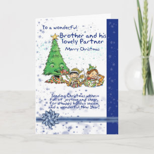 Frère et sa carte de Noël d'associé