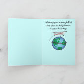 Frère Joyeux anniversaire avec carte d'avion (Intérieur)