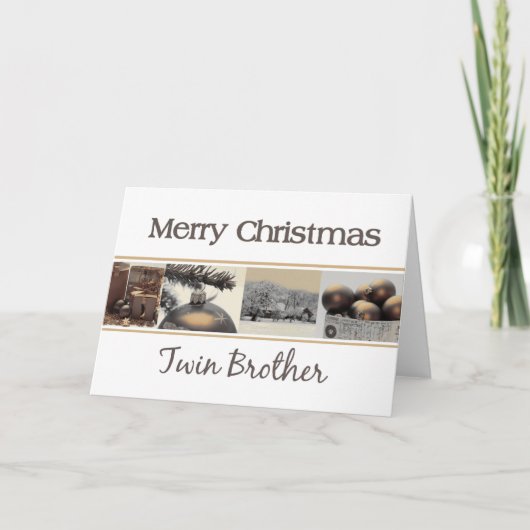 frère jumeau Joyeuse carte de Noël (Devant)