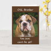 **FRÈRE** SUR VOTRE * 40e* Carte d'anniversaire (Fleur jaune)