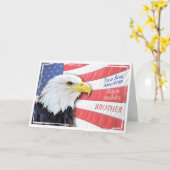 Frère, une carte d'anniversaire patriotique (Fleur jaune)