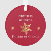 Frères par naissance |Rouge|Photo Joyeux Noël (dos)