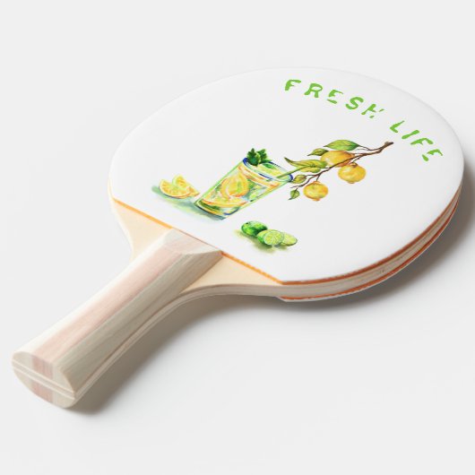 Fres Lemon Drink Ping Pong Paddle - Aangepaste tek Tafeltennisbatje (Voorkant Gekanteld)