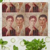 Fresco van Baker Terentius Neo en zijn vrouw Theedoek (Gevouwen)