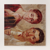 Fresco van Baker Terrentius Neo en zijn vrouw Legpuzzel (Horizontaal)