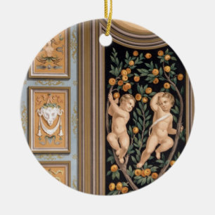 Fresco van Cupids uit de kerk van St. Ambroglio, Keramisch Ornament