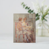 Fresco van een muziekls, Pompeii Briefkaart (Staand voorkant)