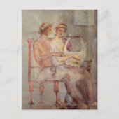 Fresco van een muziekls, Pompeii Briefkaart (Voorkant)