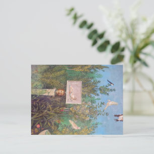 Fresco van een tuinscène, Pompeii Briefkaart