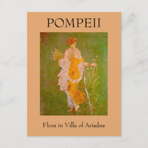 Fresco van Flora in Villa van Ariadne, Pompeii Briefkaart